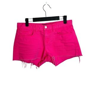 J Brand Hot Pink Cut Off Denim Shorts